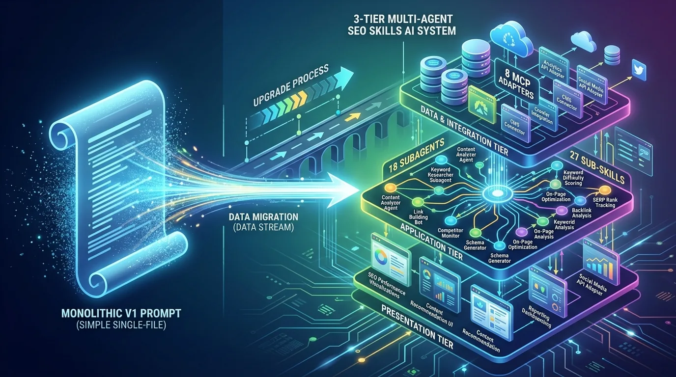 SEO Skills AI v1.0 to v1.1 Migration: Recursive Crawling, Remediation & 8 MCP Extensions - Technical Architecture and Empirical Benchmark