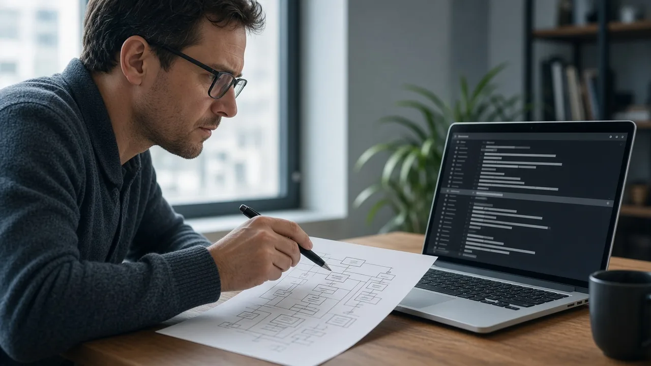 Specialist comparing a sitemap lastmod date to a page content timestamp on two screens